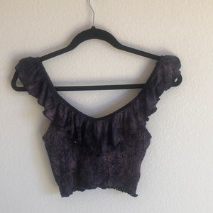 American Eagle soft and sexy ruffle crop top